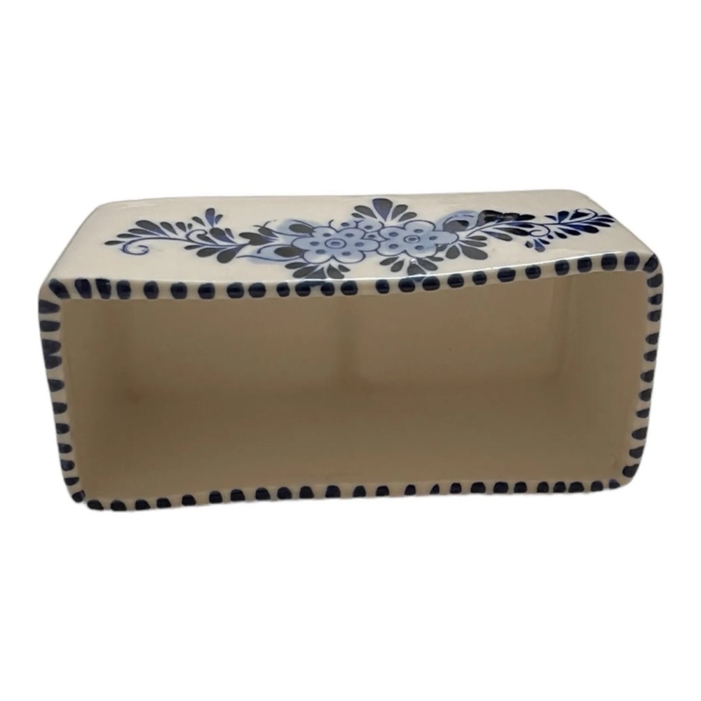 Delft Blue Pigs Salt & Pepper Shakers & Holder Pig Figure Aruba Collectible Set - Picture 7 of 16